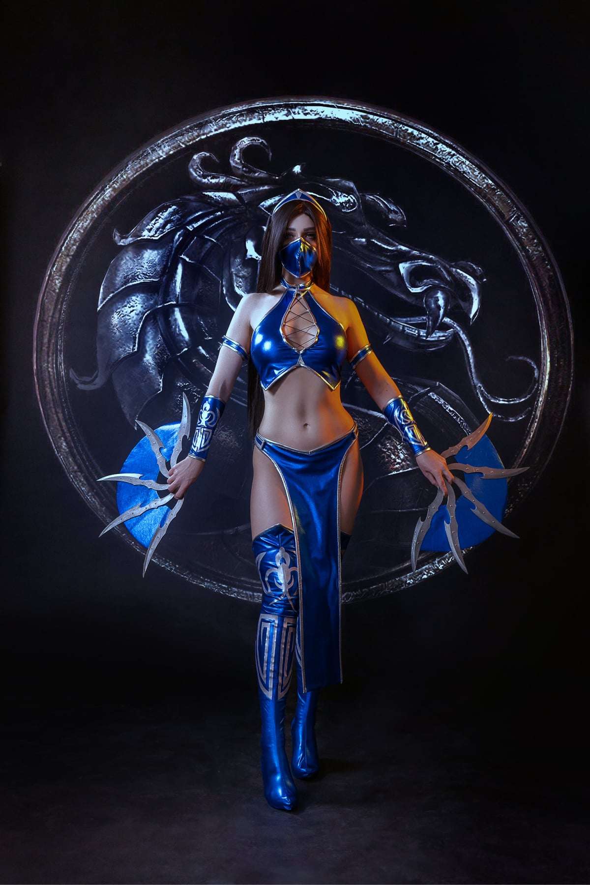 image showing I worked hard at the gym to make this Kitana from Mortal Kombat photoshoot!