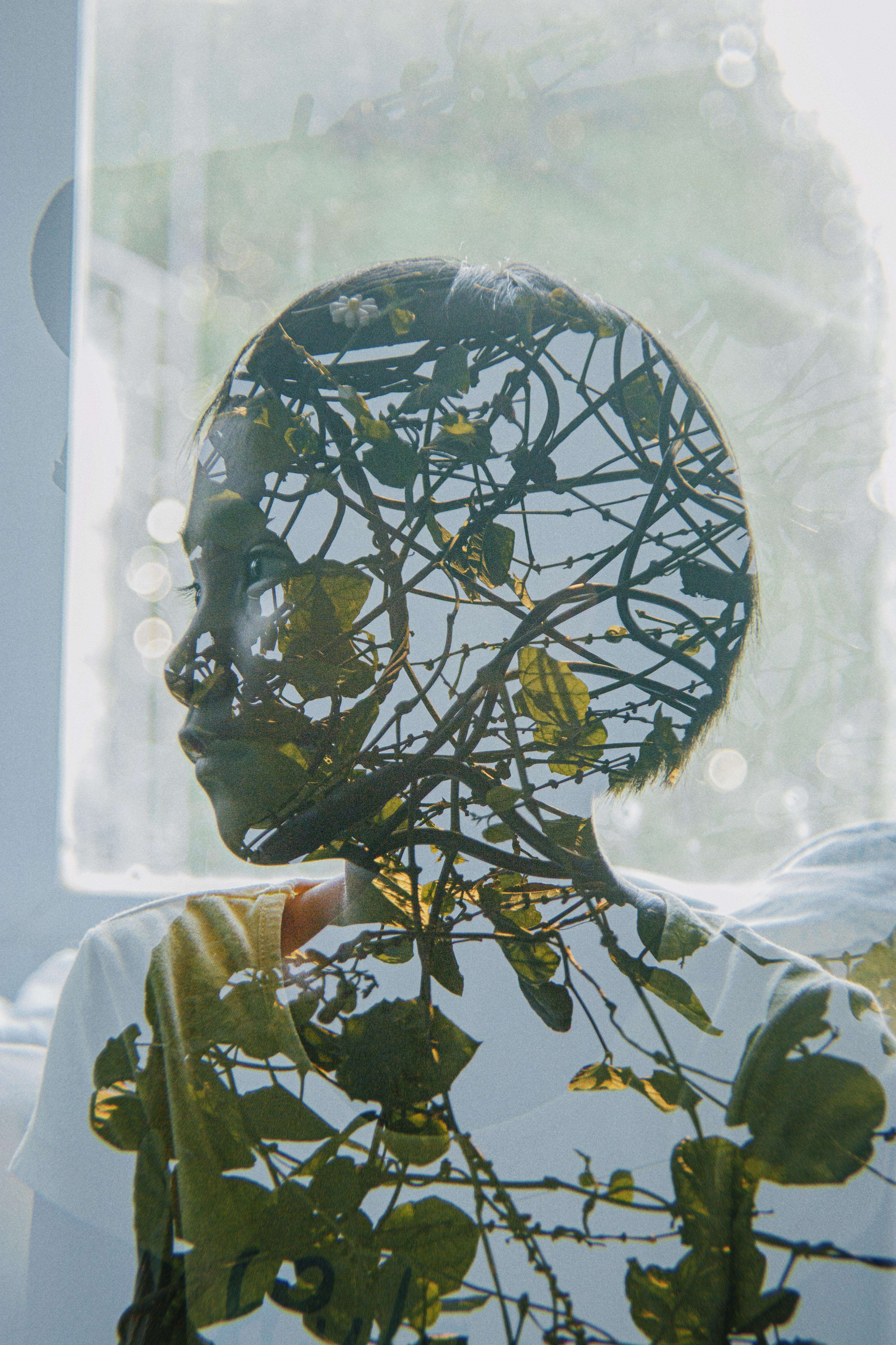 image showing ITAP of my sister, double exposure.