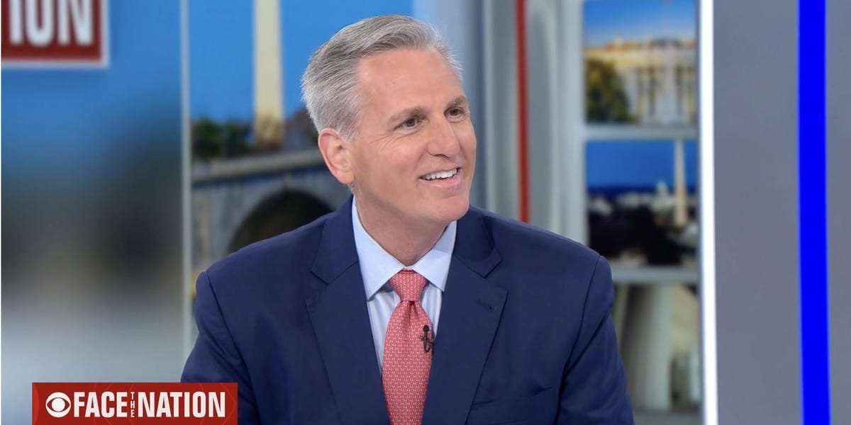 image for CBS News pressed House Speaker Kevin McCarthy about Rep. George Santos' credibility, but he clashed with the reporter and sidestepped the question by talking about how 'Congress is broken'