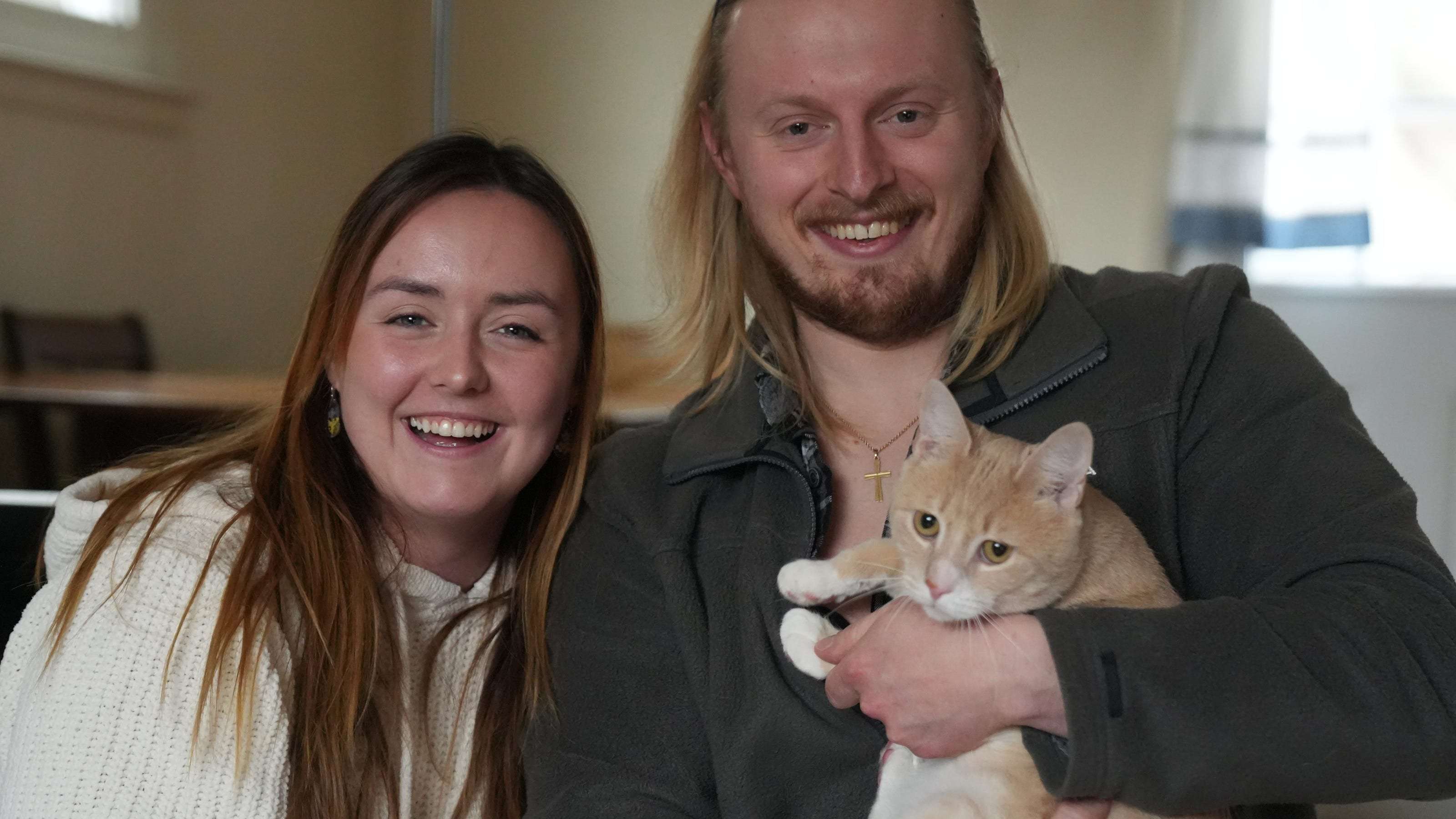 image for We caught up with Bruno the 'too affectionate' cat. He's doing great in his new home