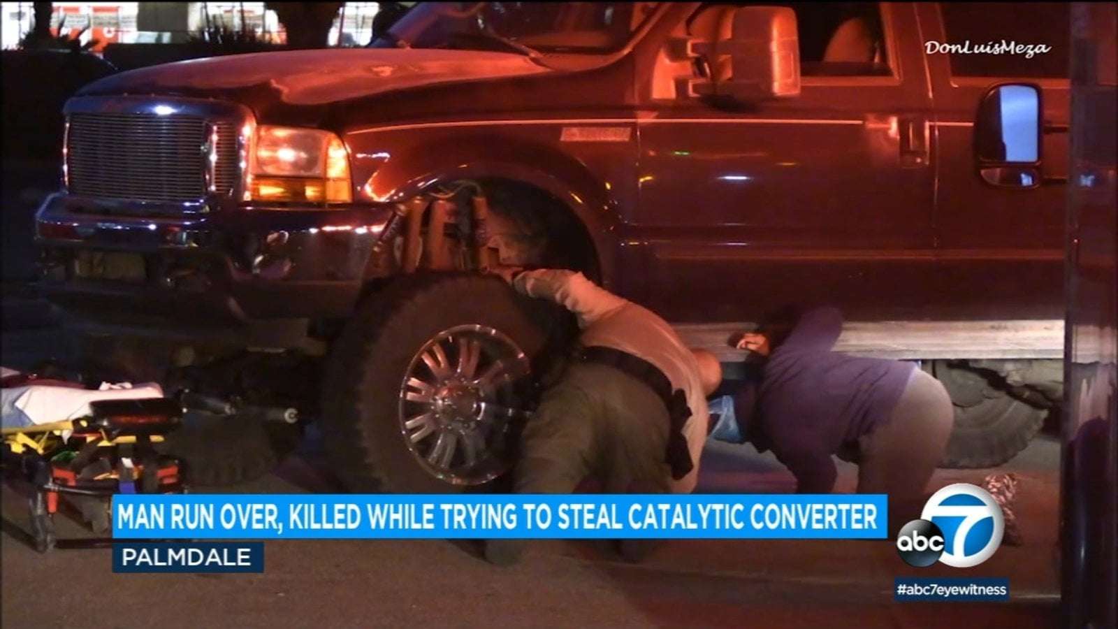image for Catalytic converter theft suspect run over, killed by would-be victim in Palmdale