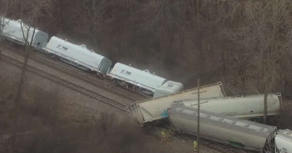 image for Train carrying hazardous materials derails in Michigan