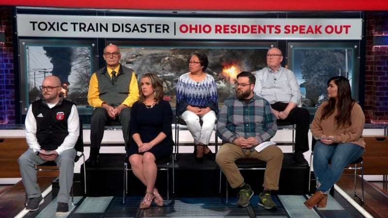image for Angry Ohio residents confront Norfolk Southern CEO during CNN town hall on toxic East Palestine train wreck