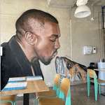 image for Kanye mural at a fish and chips restaurant