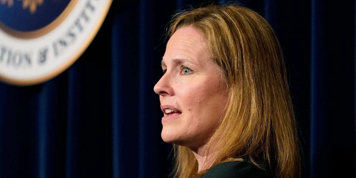 image for Amy Coney Barrett joins liberal Supreme Court justices in scrutinizing a student-loan company's involvement in one of the lawsuits blocking Biden's debt relief