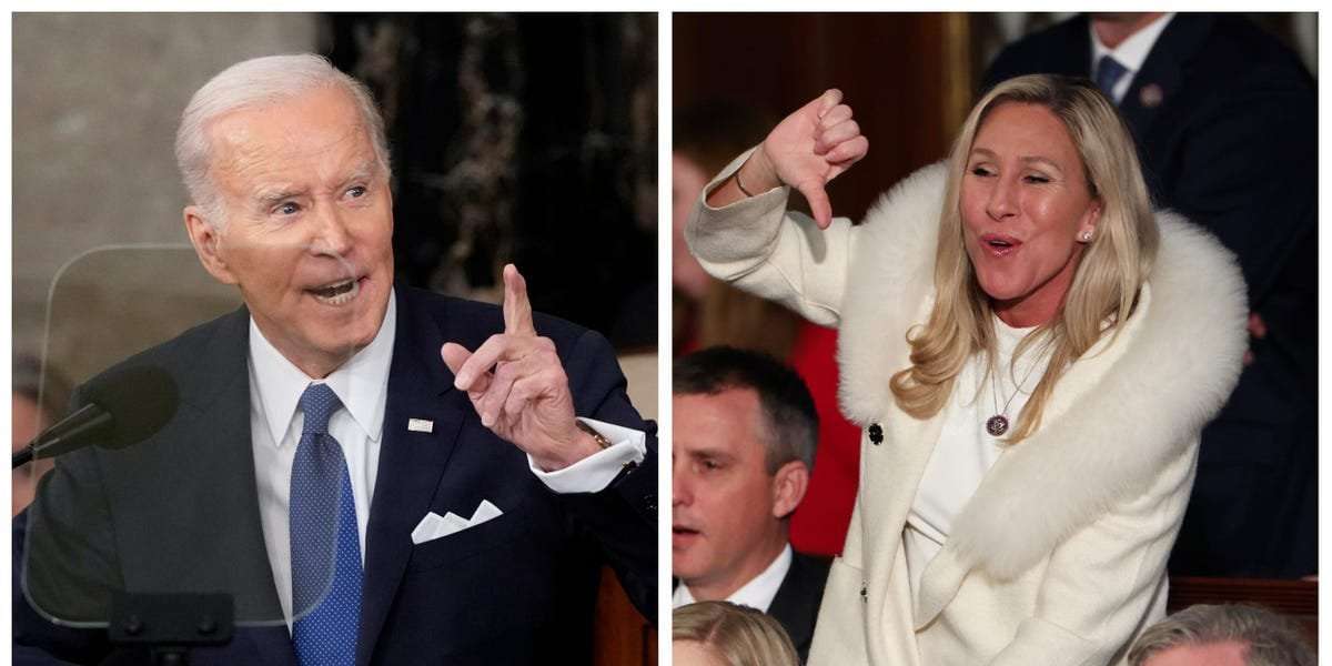 image for Joe Biden says Marjorie Taylor Greene is helping Democrats recruit GOP support: 'You're gonna have a lot of Republicans running our way'
