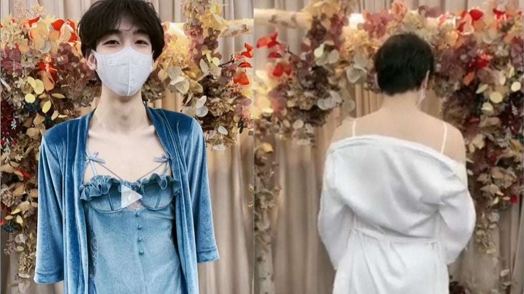 image for China's ban on female lingerie models leads to lingerie-wearing male models in shopping livestreams