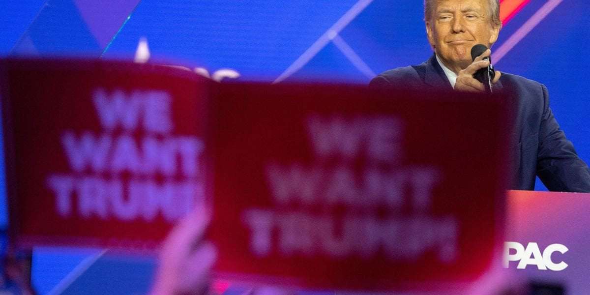 image for Trump Calls US Democracy a 'Very Dangerous System' at CPAC