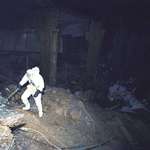 image for A lone scientist descending into the radioactive darkness of Chernobyl in 1986.
