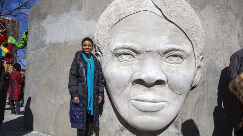 image for Harriet Tubman monument unveiled, replacing Columbus statue in Newark