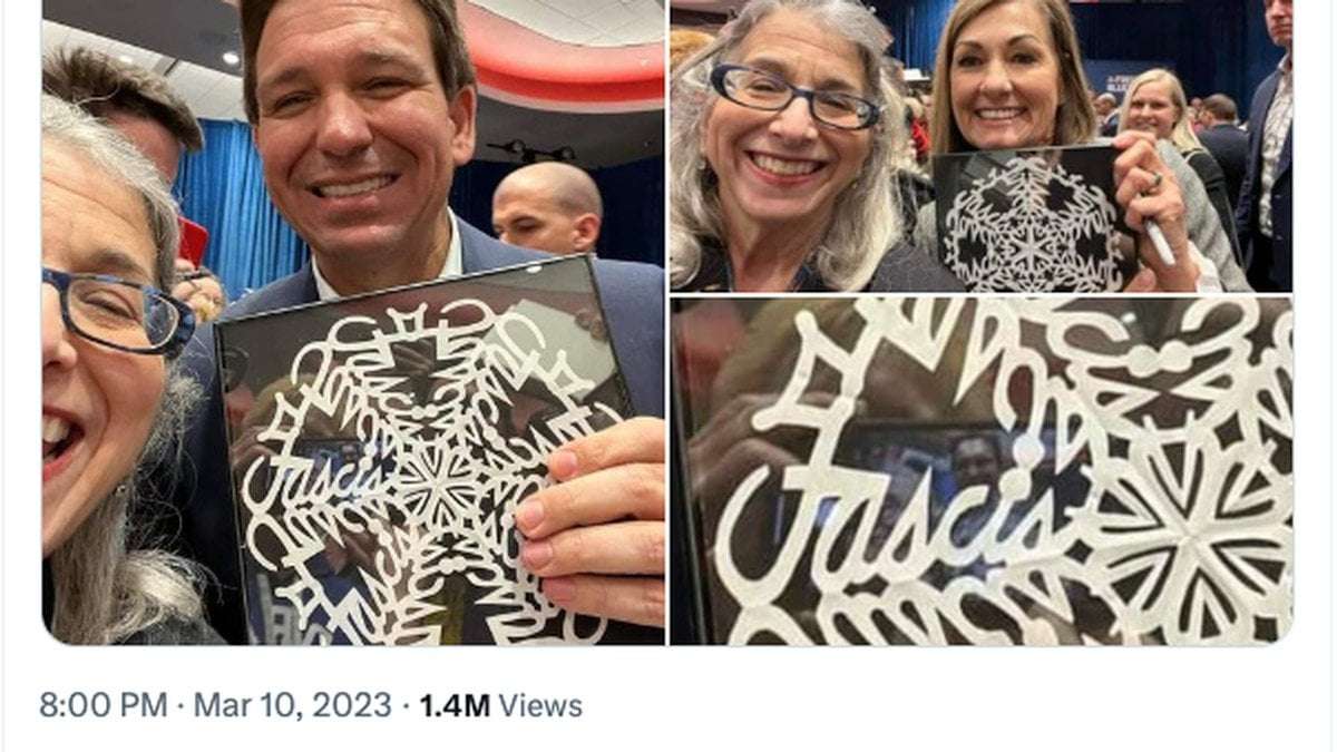 image for In Iowa, DeSantis gets snowflake gift with ‘fascist’ hidden on it