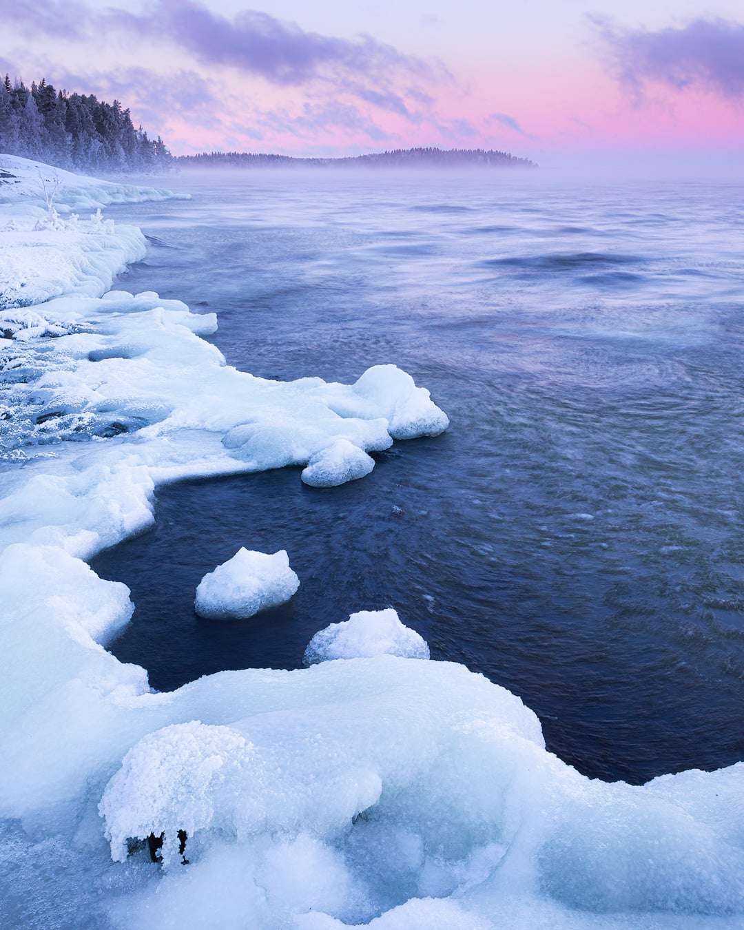 image showing ITAP of a freezing lake
