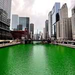 image for ITAP of the river dyed green in Chicago