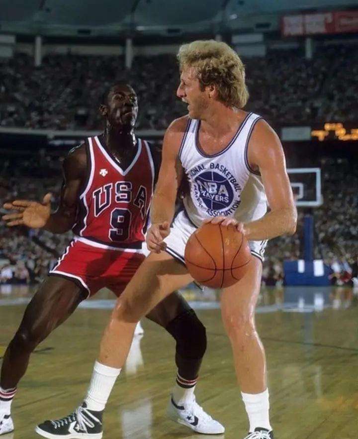 image showing Jordan versus Bird in 1984
