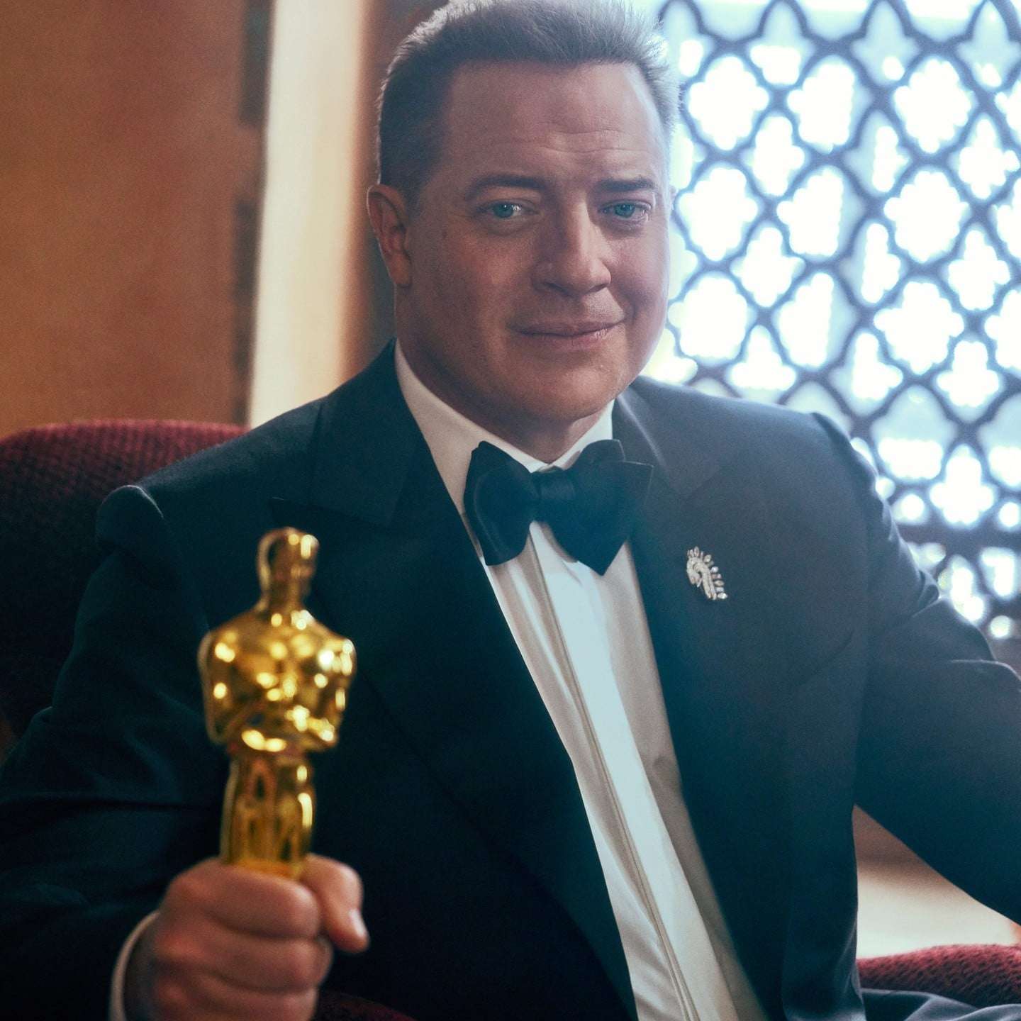 image showing Brendan Fraser Oscar portrait for Vanity Fair