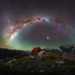 image for ITAP of the Milky Way/Aurora Australis above Aoraki National Park, New Zealand