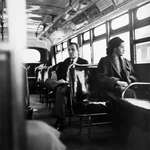 image for Rosa Parks takes her seat on the bus, 1956. Her book “The Life of Rosa Parks” was banned today in FL