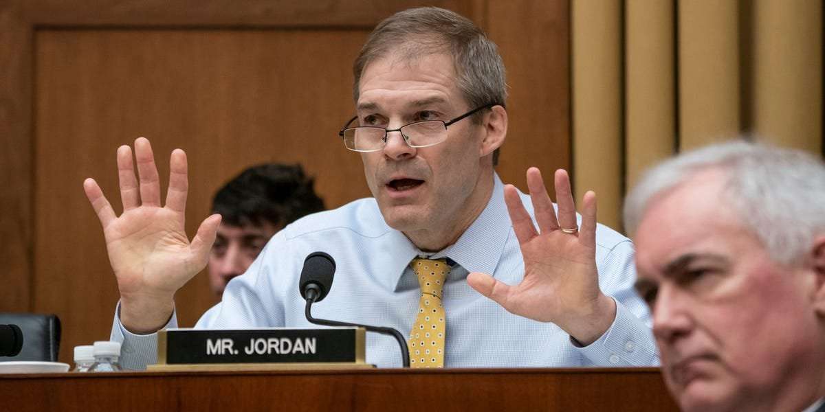 image for GOP Rep. Jim Jordan says he can't comment on Trump's post threatening violence because he's unable to read it without his glasses