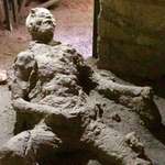 image for This adult male was found in Pompeii. This was his last pose before being covered in volcanic ash.