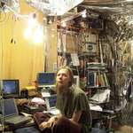 image for Gottfrid Svartholm, one of the co-founders of the pirate bay website, at his work station