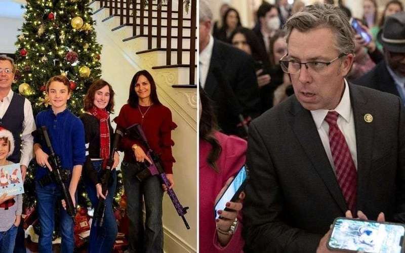 image for Congressman who represents the Nashville district involved in deadly school shooting posted a gun-toting family photo for Christmas in 2021