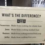 image for This General Store Sign Showing That There Is Actually A Difference Between Jelly And Jam