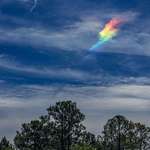 image for ITAP of a rainbow contrail near the Florida/Georgia Line.