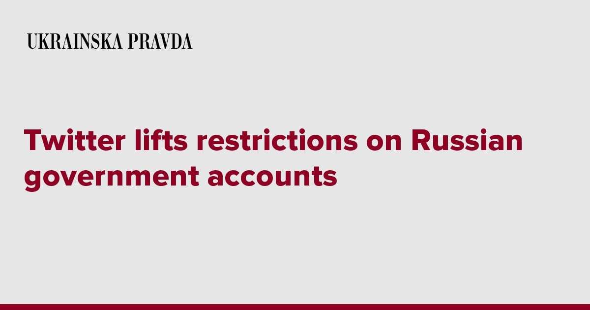 image for Twitter lifts restrictions on Russian government accounts