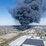 image for Currently Richmond, Indiana, plastic processing company and propane facility on fire.