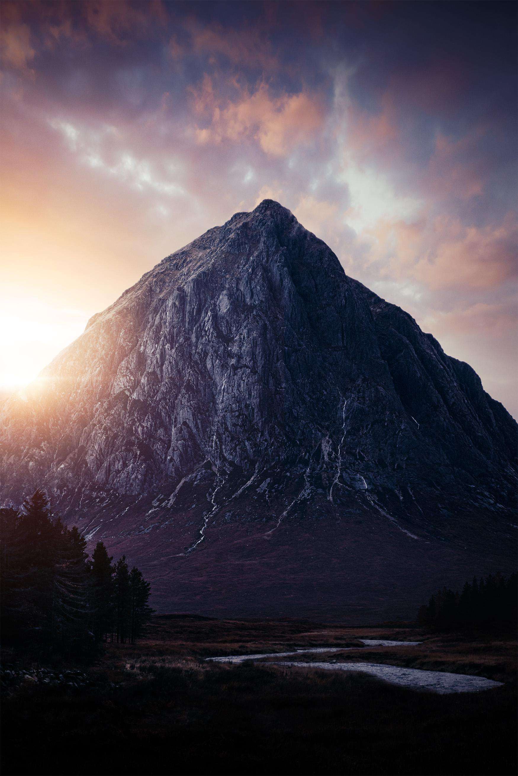 image showing ITAP of this beautiful mountain in Glencoe, Scotland