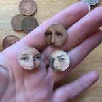 image for I painted these portraits on one cent coins.