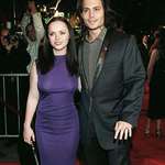 image for Johnny Depp with Christina Ricci at the Sleepy Hollow movie premiere (Hollywood, 1999)