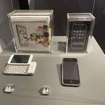 image for iPhone and Google G1 shown in museum. I feel old now.