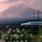 image for ITAP of Fujisan and the Bullet Train.
