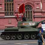 image for Just one 1940s tank, and no aircraft, were present at Russia's much-reduced Victory Parade this year