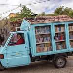 image for Retired teacher drives portable library to encourage reading!
