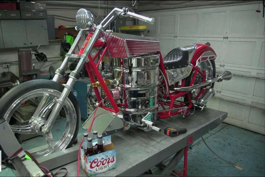 image for Watch: Minnesota man invents beer-powered motorcycle
