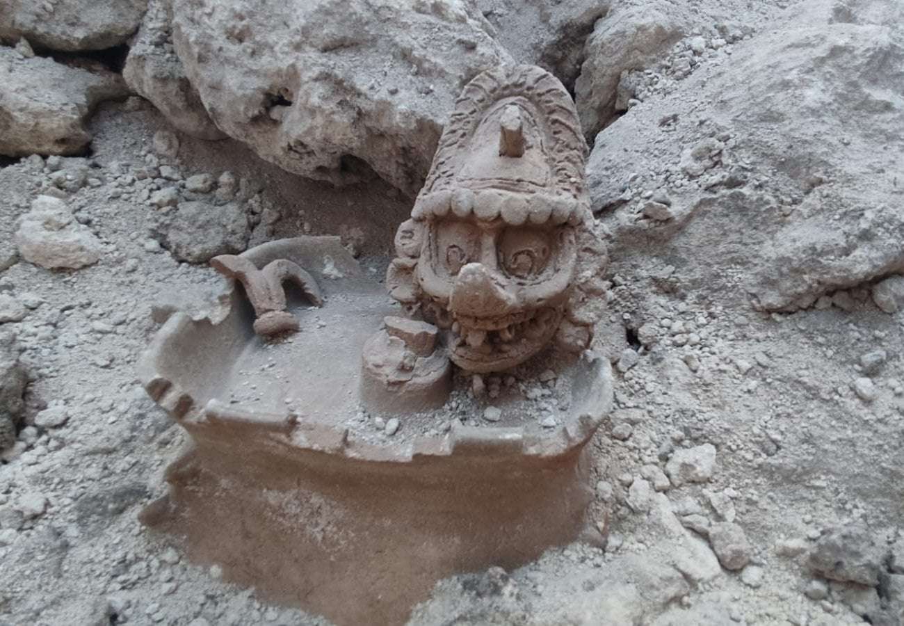 image for Archaeologists Digging Along a Train Route in Mexico Have Found an Extremely Rare Statue of a Maya Deity