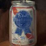 image for My oil painting of Pabst Blue Ribbon
