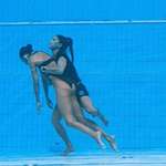 image for USA's Anita Alvarez sank to the bottom of the pool, and her coach immediately dove in to save her.