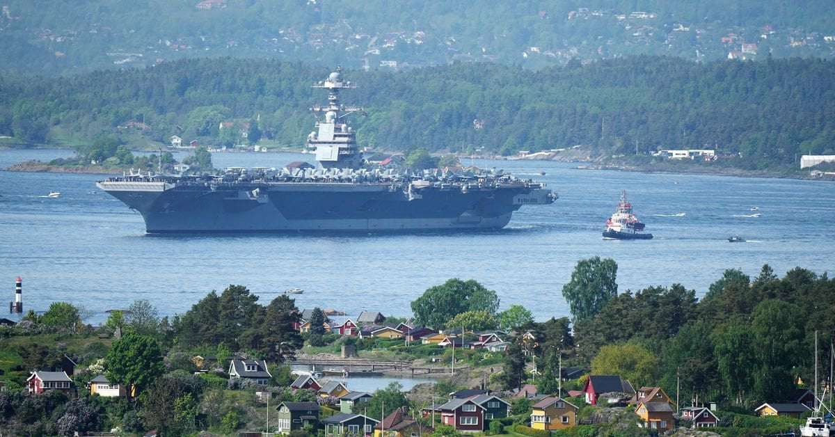 image for Massive US aircraft carrier sails into Oslo for NATO exercises