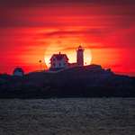 image for ITAP of Nubble Light at sunrise