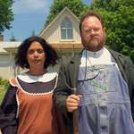 image for Me and the wife at the real American Gothic house in Eldon, Iowa