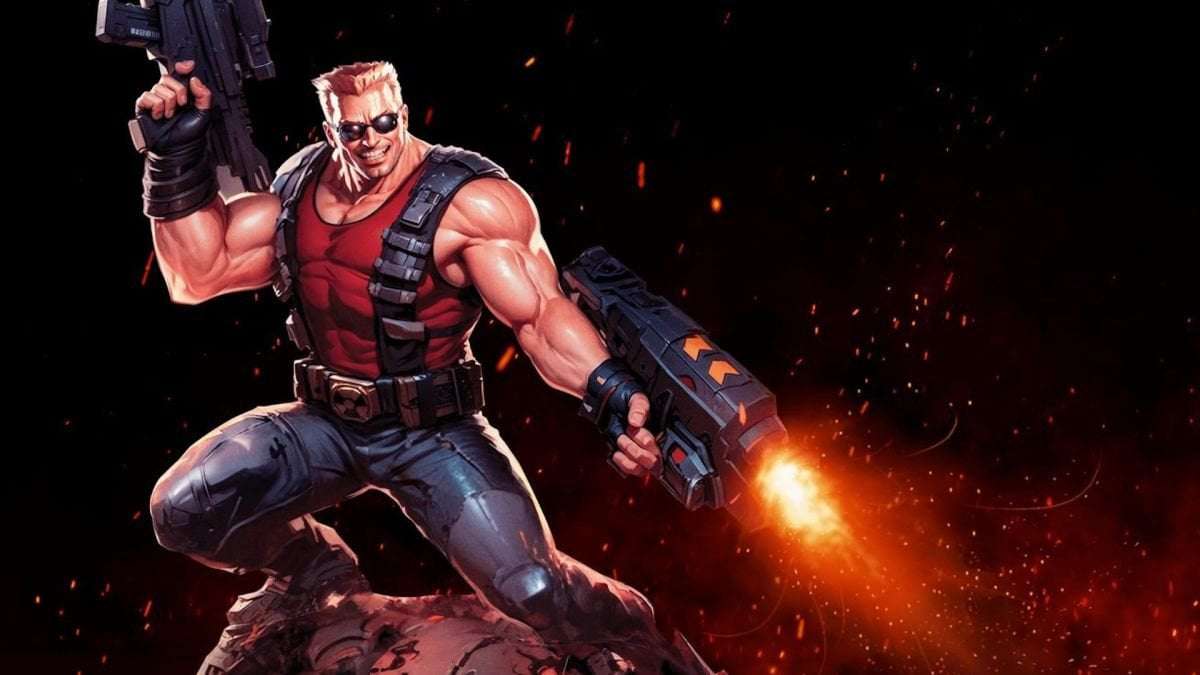 image for Publisher apologizes after fans spot signs of AI generation in contract artist's Duke Nukem promo illustration