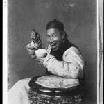 image for Man eating rice in China, 1901