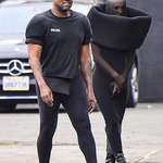 image for Kanye and his new wife out for a stroll