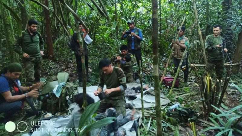 image for Colombia plane crash: Missing children found after more than a month in Amazon