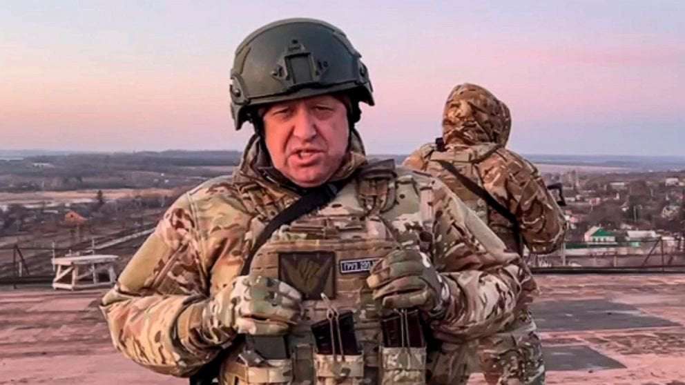 image for Wagner mercenary chief calls for armed rebellion against Russian military leadership