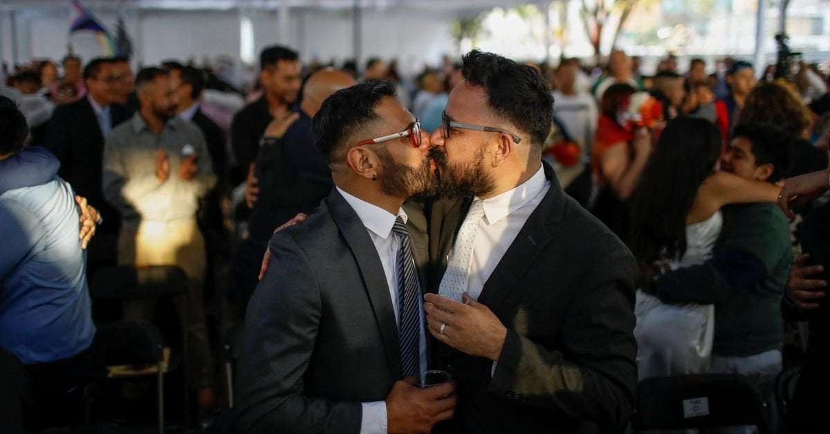 image for Mexico City holds mass celebration for same-sex weddings, gender ID changes