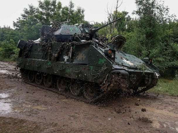 image for Ukrainian soldiers say they owe lives to US-supplied Bradley vehicles